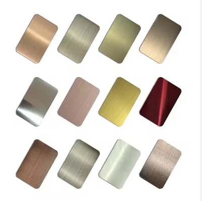Harga yang bagus 304 stainless steel color plate Aisi 2mm Brushed Ss 304 316 Dekoratif Hairline Lembar stainless steel on line