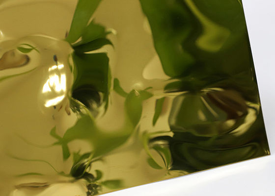 Harga yang bagus Panel Dinding Langit-langit Lembaran Baja Tahan Karat Riak Air Dekoratif 6mm on line