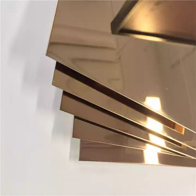 Harga yang bagus Rose Gold Stainless Steel Sheet PVD Coating Color 304 316 Untuk Dekorasi on line