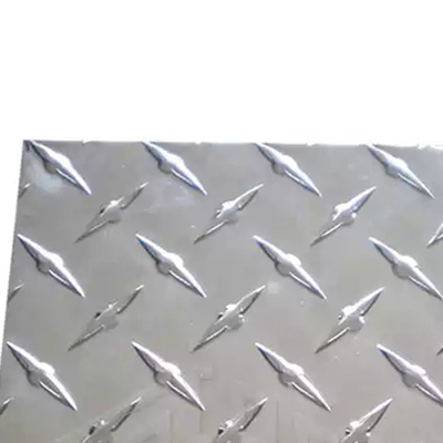 Harga yang bagus Pelat Aluminium Timbul Kotak-kotak H12 3105 5052 Paduan Lembaran Berlian Untuk Angkat Kapal on line