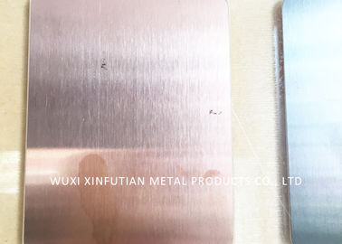 Harga yang bagus Garis Rambut Emas Finish Lembaran Stainless Steel 4x8 / SS 304 Sheet 0,3 - 3 MM on line