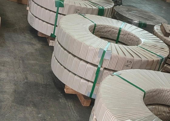 Harga yang bagus SUS301 560HV Ekstra Keras 0.2mm SS Strip Coil Untuk Mata Air on line